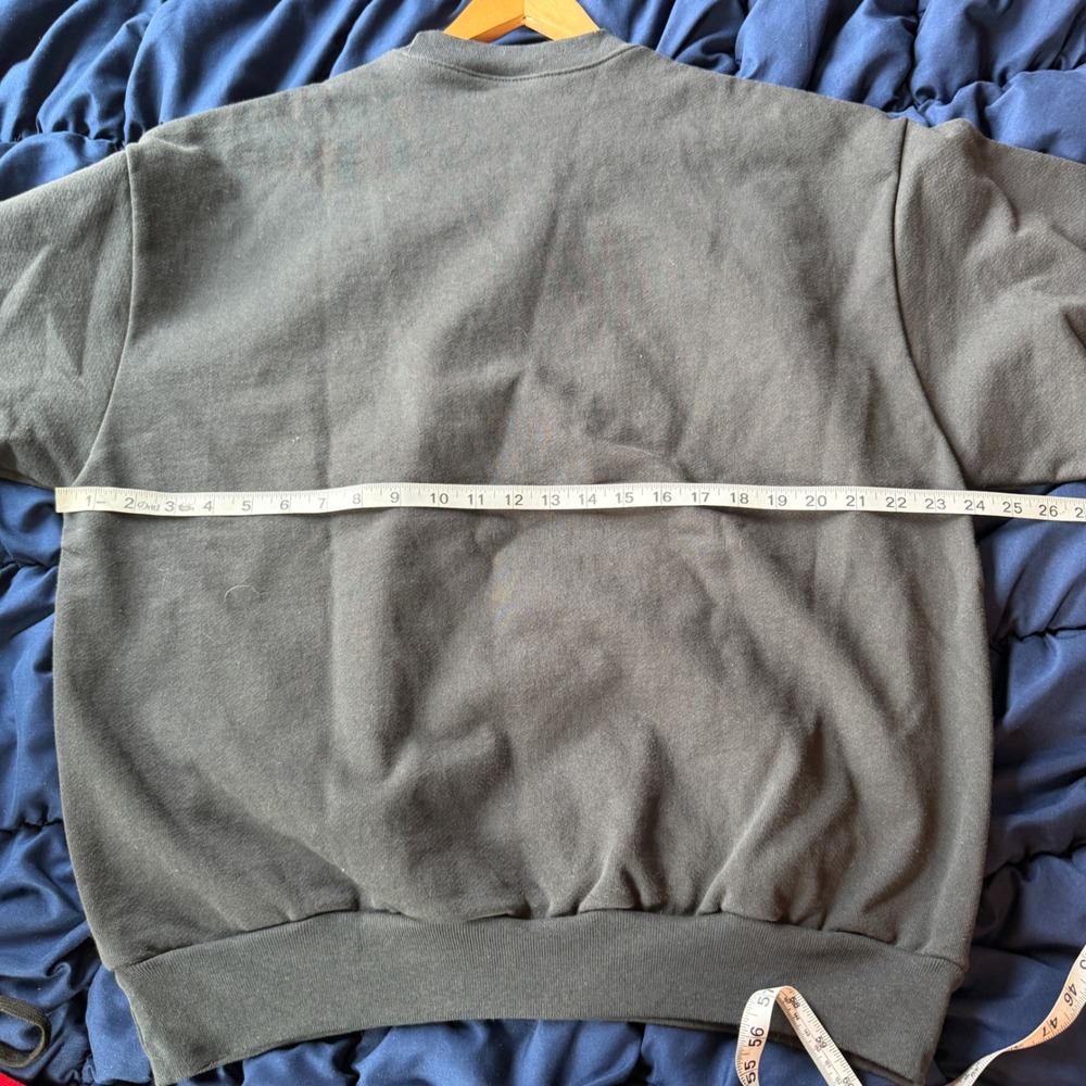 Los Angeles Apparel HF07 Heavy Fleece Crewneck Sweatshirt Black Mens Large Blank - Picture 5 of 6